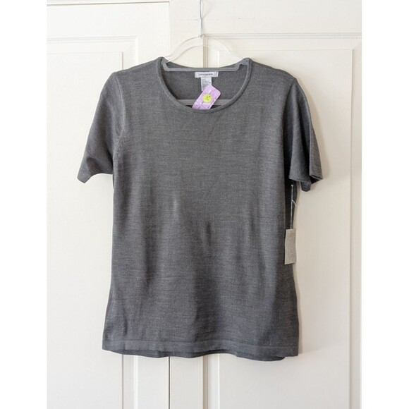 New w/ Tags Sans Pareille Charcoal Sweater w/ Xtra-Fine Merino Wool Size Large - Picture 3 of 8